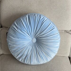 Elegant Blue Round Pillow Simons NWT